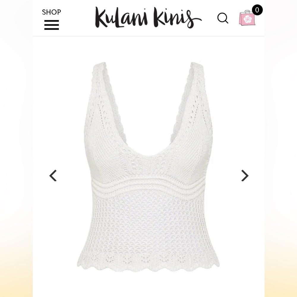 Kulani Kinis Summer Cropped Tank Top Sz Medium